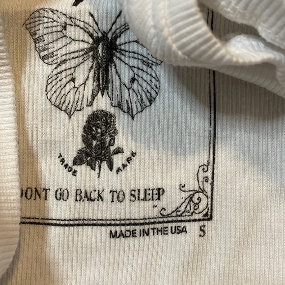 Daydream Nation Dolls Kill Drinks Well Bodysuit size Small NWT White - Picture 5 of 5